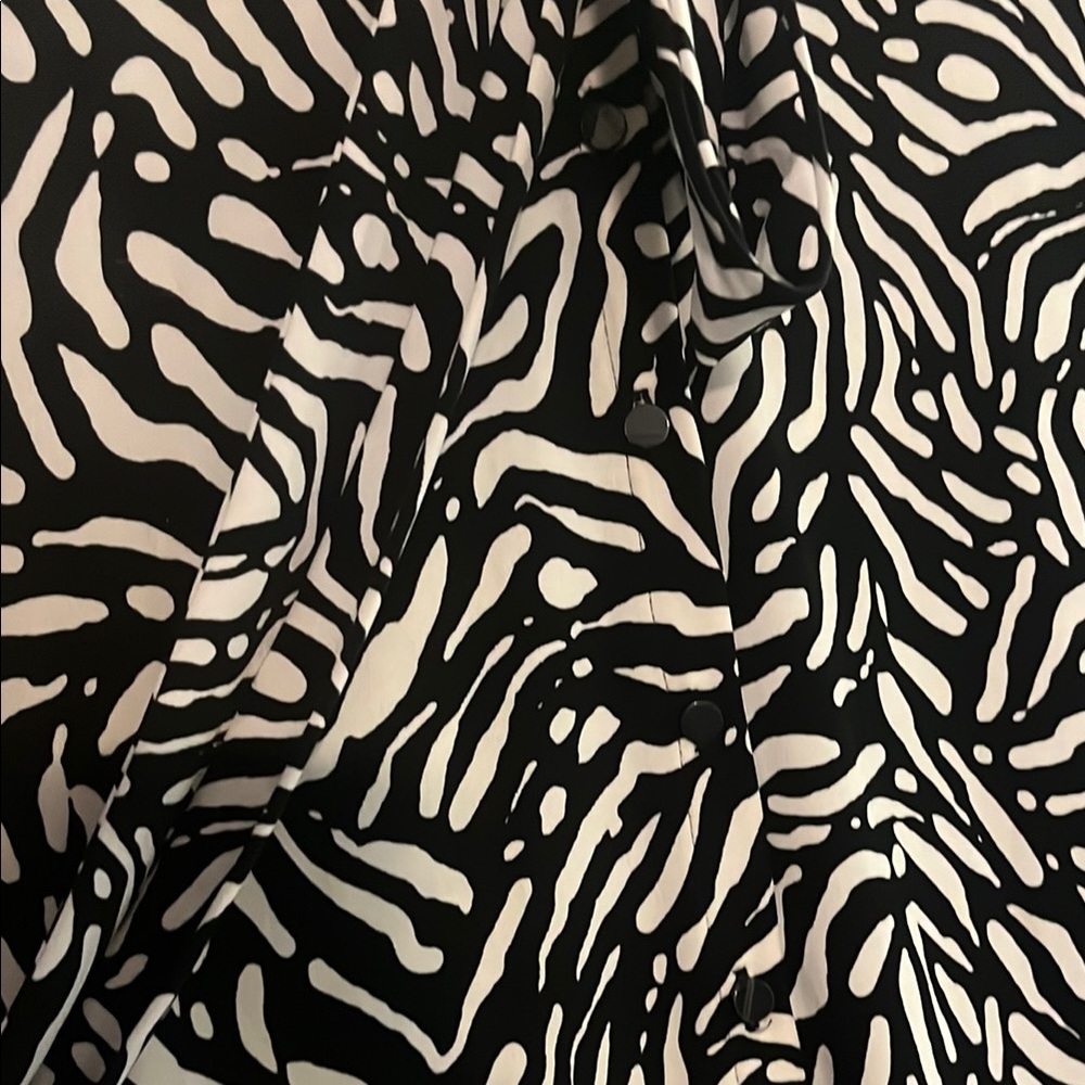 MERONA Womens Dress Black and White Patterned Dress Office Professional Medium - Picture 5 of 5